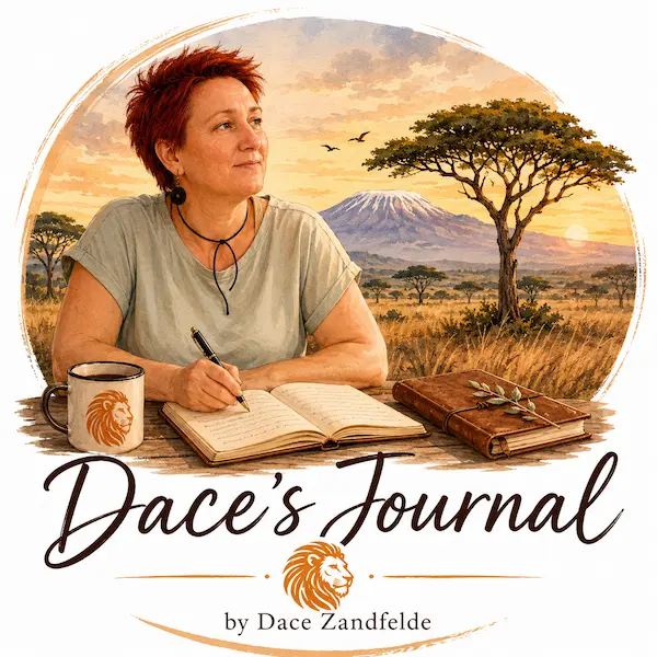 Dace's Journal illustration introducing a story about courage inspired by a Portuguese chapel and life in Tanzania.