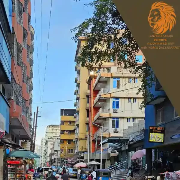 Kariakoo street life in Dar es Salaam with local shops and daily activity