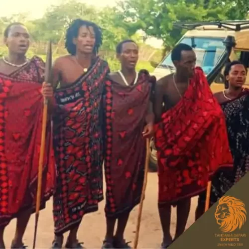 Maasai people in a traditional village in Tanzania