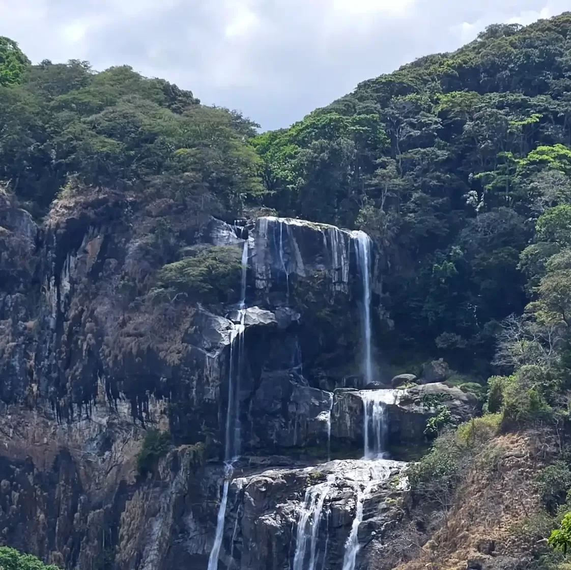 Udzungwa Mountains waterfall during a Tanzania safari hike